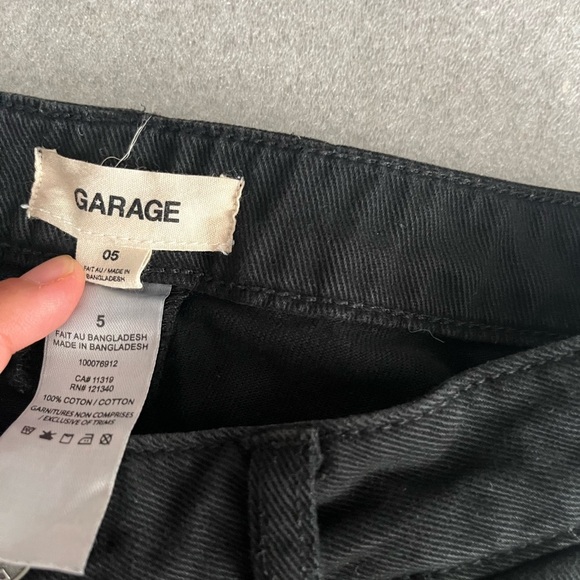 [05/S/Ins30”]Garage Black Wide Leg Low Rise Cargo Jeans - Picture 5 of 10